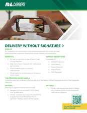 No Signature Required Delivery